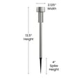 thumbnail image 6 of Flash Furniture 12 Piece Modern Stainless Steel LED Solar Pathway Light, 8 Lumens, 6 of 11