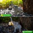 thumbnail image 4 of Farol con forma de elefante Candieslife con forma de estatua solar para jardín, 4 of 8