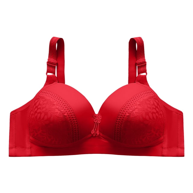Yuyuzo Wireless Push up Bras for Women Full Coverage Seamless Solid Color Adjustable Strap Daily Bra