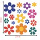 thumbnail image 3 of Pegatinas de pared retro con forma de girasol, 25 x 25 cm, 4 hojas, 3 of 3