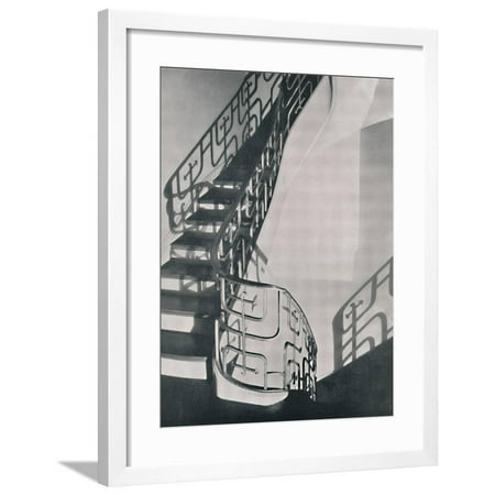 'Staircase railing in monel metal designed for a New York residence', 1933 Framed Print Wall