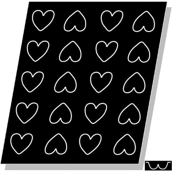 Demarle Flexipan, Puffed Heart 2.7 Oz (81 ml), 20 Cavities