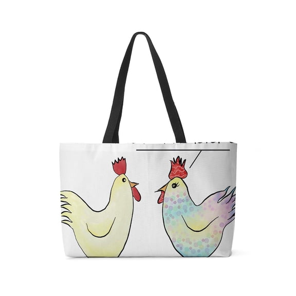 CafePress - Funny Easter Egg Chicken - Large Weekender Tote