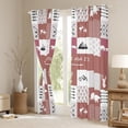 thumbnail image 3 of Manfei Jungle Bear Deer Curtains Pack of 2 (42x84 Each),Outdoor Advenrure Curtains Blackout,Pink White Bedroom Curtains For Kids,Breathable Home Decor, 3 of 6