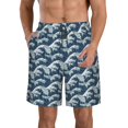 thumbnail image 1 of Fotbe A Japanese Great Wave Trajes de Baño Estampados para Hombre, Shorts de Verano de Secado Rápido, Ropa de Playa, Bañadores-X-Large, 1 of 6