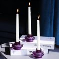 thumbnail image 3 of Juego de portavelas VOHO de vidrio acanalado morado, 6 piezas, 3 of 9