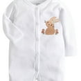 thumbnail image 4 of WIBACKER Newborn Baby Footed Pajamas 100% Cotton Infant Baby Snap Sleepers for Sleep and Play Footies 0-12 Months - Bunny, 4 of 7