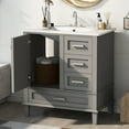 thumbnail image 3 of 30" Bathroom Vanity , Modern Bathroom Cabinet with Sink Combo Set, a Soft Closing Door and 3 Drawers, Solid Wood Frame, 3 of 26