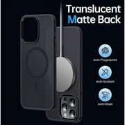 Strong Magnetic for iPhone 15 Pro Max Case, [Compatible with Magsafe] [Military Grade Drop Protection] Protective Shockproof Heavy Duty Translucent Slim Phone Case for iPhone 15 Pro Max, Purple