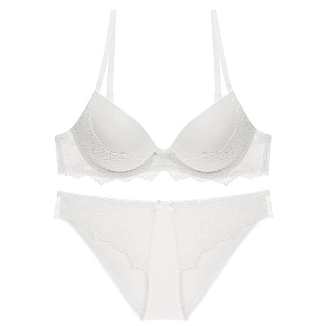 Conjunto de sujetador de mujer con encaje sexy y fruncido para chicas