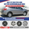thumbnail image 2 of 4Pcs/Set 16" Hubcaps Wheel Rims Cover Fit For 2008-2015 NISSAN ROGUE/ROGUE SELECT Compatible With Steel Wheels Snap On Installation PP Material(16-Inch,LACQUER), 2 of 9
