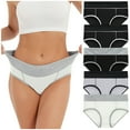 thumbnail image 3 of YOTMKGDO Cotton Underwear for Women, High Waisted, Bladder Control Underwear, Ladies Patchwork Underpants, Womens Panties, 5PC, 4X-Large, 3 of 9