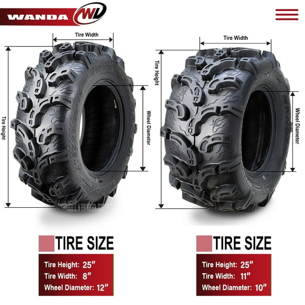 WANDA Sport ATV Tire 22x7-11 - GNCC Racing Tire For Honda Recon