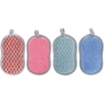 thumbnail image 4 of 20 esponjas multiusos para fregar cocina, almohadillas de esponja de microfibra que no rayan con bucle, estropajo de limpieza reutilizable para lavavajillas, sartenes, 4 of 5