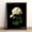 Daisy, variant on 12x16in Framed White Daisy Floral Still Life Wood Print, Vintage Black Background Wall Art for Bedroom Living Room Home Decor