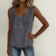 thumbnail image 5 of SwiftWear Women's Scoop Neck Sleeveless Tank Top Cute Floral Embroidered Boho Shirts Cotton Linen Casual Summer Loose Top, 5 of 5