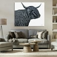 thumbnail image 2 of Stupell Industries Filmore Black Bull Portrait Canvas Wall Art, design by Ashley Justice, 2 of 7