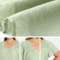 thumbnail image 5 of DARING DIVA Women's Plus V Neck and Ruffle Sleeve Casual Summer Wear 1X Light Green, 5 of 6