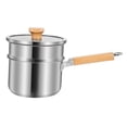 thumbnail image 3 of GUOOL 10cm Cooking Pot ,Cookware Sets ,Kitchenware Milk Pan with Lid ,Long Handle Soup D, 3 of 9
