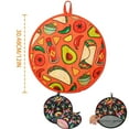 thumbnail image 4 of kurtrusly Roti Maker 12 Inch Insulated Cloth Taco Warmer Holder Microwave Safe Tortilla Warmer Pouch Party A, 4 of 6