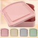 thumbnail image 1 of Caja para sándwiches UDIYO con forma de tostada, fabricada en PP de grado alimenticio, apta para microondas y congelación. Contenedores para sándwiches de 13 x 13 x 3,8 cm para preparar almuerzos., 1 of 7