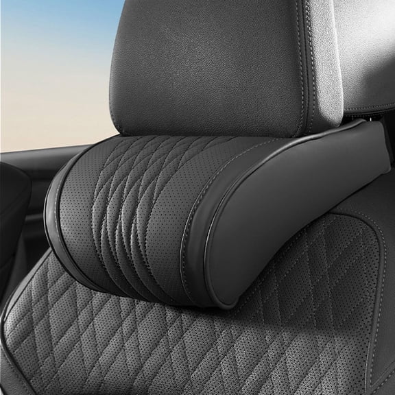 Memory Foam Car Headrest Neck Pillow, Universal Ergonomic Auto Neck Support Cushion for Long Road Trips