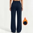 thumbnail image 5 of Women's Autumn Winter Solid Sweatpants Slit Long Trousers with Pockets, Comfortable Casual Bottoms, 5 of 8