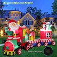 thumbnail image 3 of 8FT Christmas Inflatable Train with Santa Claus, Snowman, Penguin, Gift Boxes, Blow Up Yard Decorations with Built-in Lights, Lovely Xmas Train carriage for Holiday Display Lawn Garden Party Decor, 3 of 5