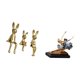 thumbnail image 5 of Figura decorativa en miniatura: estatua de bailarina sentada, adorno para decoración de interiores. Estatuas de conejitos en miniatura. Estatua de bai, 5 of 8