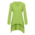 thumbnail image 2 of Eashery Women Button Down Shirt Button Down Blouse Loose Fit Long Sleeve Tops Cotton linen Casual Solid Long Sleeve Shirt Blouse Button Down Tops Ladies Tops and Blouses (Green,XX-Large), 2 of 4