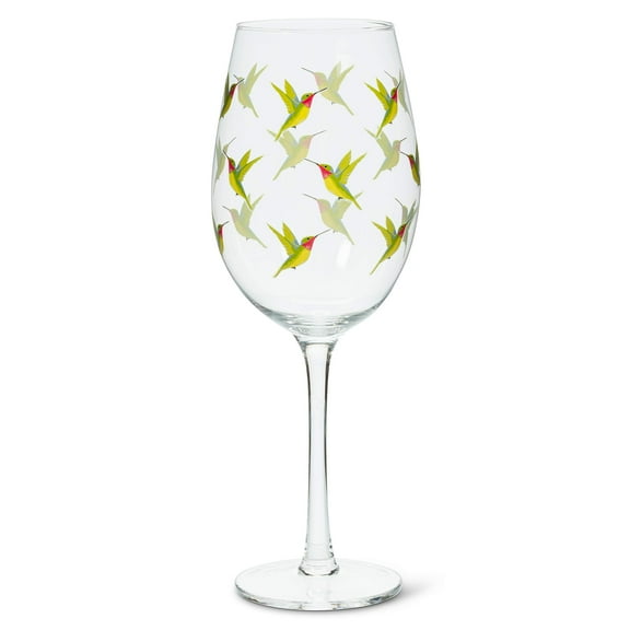 Abbott Collection 27-Twitter-GOB Hummingbird Goblet-9.5" H(14oz), 9.5 inches H, Green
