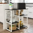 thumbnail image 3 of SogesPower Kitchen 3-Tier Baker‘s Rack with Kitchen Organizer- Black, 3 of 8