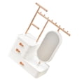 thumbnail image 3 of Jewelry Storage Box Necklace Holder Bathroom Desktop Beauty Rack with High Definition Makeup Organizer Waterproof Rack High Definition Mirror White, 3 of 7
