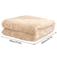 thumbnail image 3 of 100Fens 180*200CM Fleece Blanket Super Soft Cozy Throw Blanket Lightweight Fuzzy Comfy Textured Flannel Blanket Warm Plush Throw Blankets for Couch, Sofa, Bed, Camel, 3 of 4