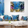 thumbnail image 4 of Designart Fish in Coral Reef - Seascape Photography Throw Pillow - 18x18, 4 of 5