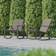 thumbnail image 3 of Flash Furniture Brazos Outdoor Rocking Chairs with Flex Comfort Material Brown 2/Pack, 3 of 9