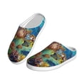 thumbnail image 2 of Xecao Sea World Print Cotton Slippers Fuzzy Warm Cozy Slippers Non Slip House Slippers For Indoor Outdoor Cotton Slippers House Slippers-39/40, 2 of 7