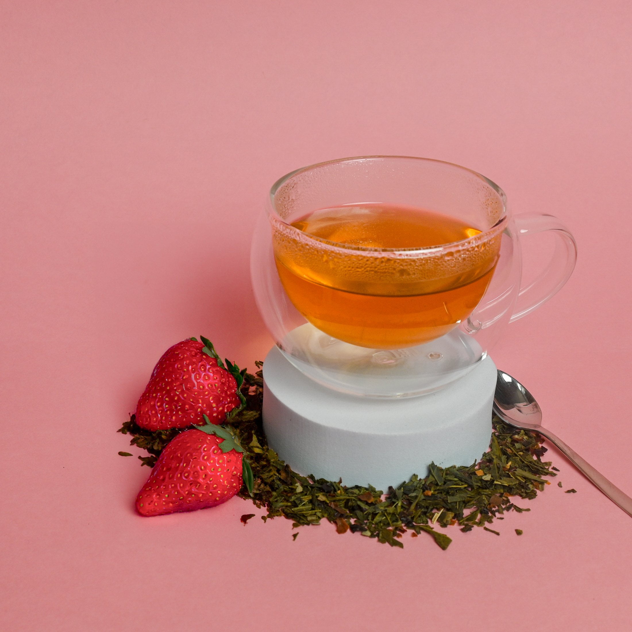 Positively Tea's Organic Strawberries and Cream Tea, Green Tea Bags, 120 CT Tea Bags 6 Boxes