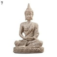 thumbnail image 2 of Décor Méditatif de Sculpture de Statue de Grès Bouddha Assis, 2 of 7