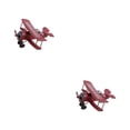 thumbnail image 3 of Toystoory Colección Adorno de oficina Modelo de hierro elaborado con mesas de estructura estable y duradera Rojo vino resistente vino rojo 2piezas, 3 of 6