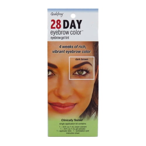 Godefroy 28 Day Eyebrow Color Gel Tint kit, Dark Brown, 1 Ea, 2 Pack