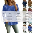 thumbnail image 2 of Lenpel Womens Fall Tops Casual Loose Long Sleeve Ruffle Cuffs Shirts Fashion Drawstring Crew Neck Peplum Blouses, 2 of 5