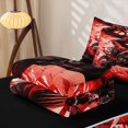 thumbnail image 5 of Erosebridal Extreme Motocross Sport Zipper Queen Comforter Set with Fitted Sheet and 2 Pillowcases for Boys Men, Race Car Theme Zipper Bedding Set, Red, Black Reversible, 4pcs, 5 of 7