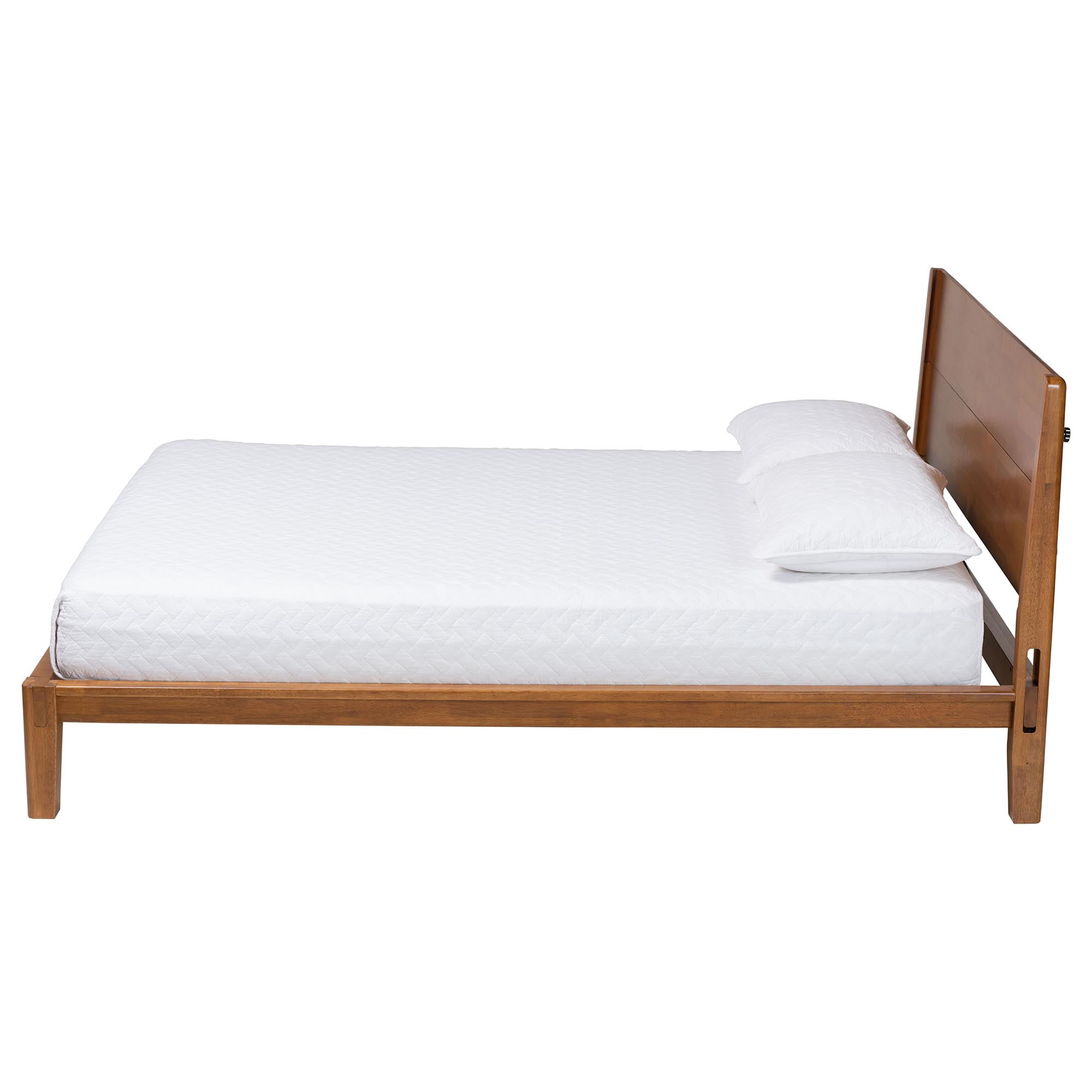 Baxton Studio Aldith Japandi Platform Bed, Queen, Walnut Brown