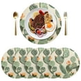 thumbnail image 5 of Ryvnso Cactus Green Round Plate Mats Dining Table Placemat Set of 4 for Holiday Decoration, 5 of 7