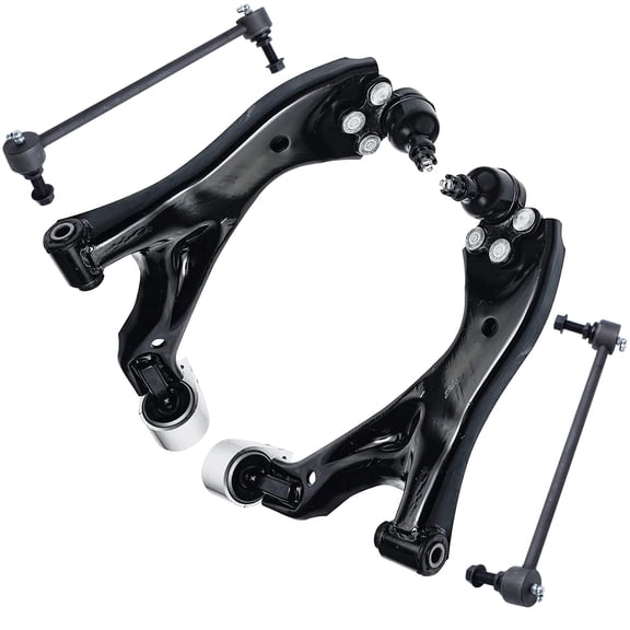 Detroit Axle - Front 4pc Control Arms Kit for 2005-2007 Chevy Equinox Pontiac Torrent, 02-07 Saturn Vue, 2 Lower Control Arms 2 Sway Bars 2002 2003 2004 2005 2006 2007 Replacement