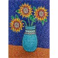thumbnail image 1 of (CU072) Serie Flores Girasol Con Diamantes Completos Pintura Diamantes Cristal Con Forma Especial 30*40cm, 1 of 9