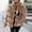 Khaki, variant on Jackets For Women Leather Jacket Women Plus Size Short Faux Coat Warm Furry Fauxlong Jacket Sleeve Outerwear Leather Jacket Women Pink Xxxxl
