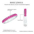 thumbnail image 6 of Rosec Jewels Half Eternity Band Ring with Created Pink Sapphire for Women (1.75 CT, AAAA Quality), 925 Sterling Silver, US 4.00, 6 of 7