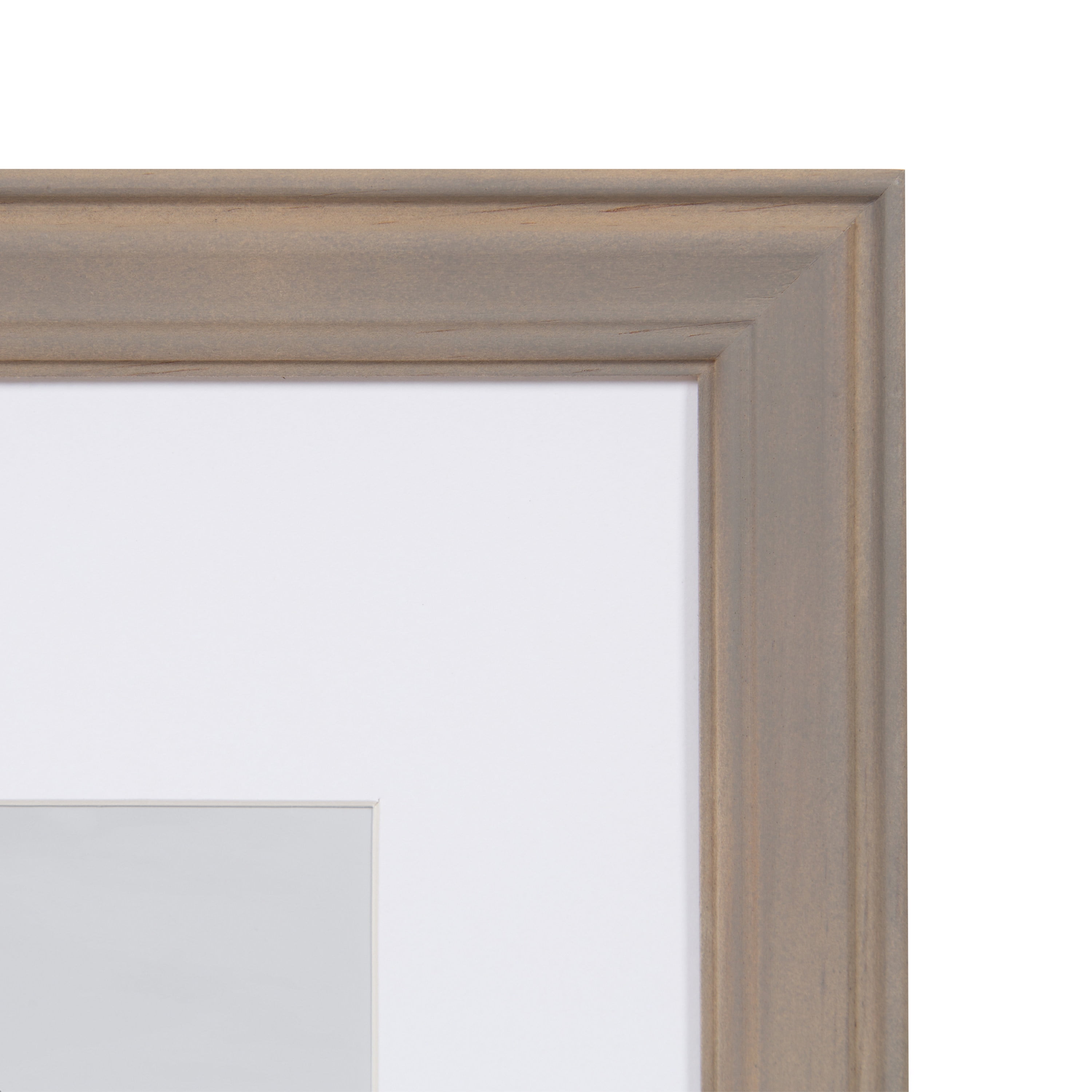 Kate and Laurel Bordeaux Coastal Gallery Wall Kit, Set of 10 with Assorted Size Frames in 3 Different Finishes, White, Blue and Gray